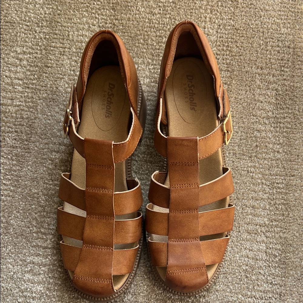 Dr. Scholl's Women's Brown Strappy Fisherman Sandals